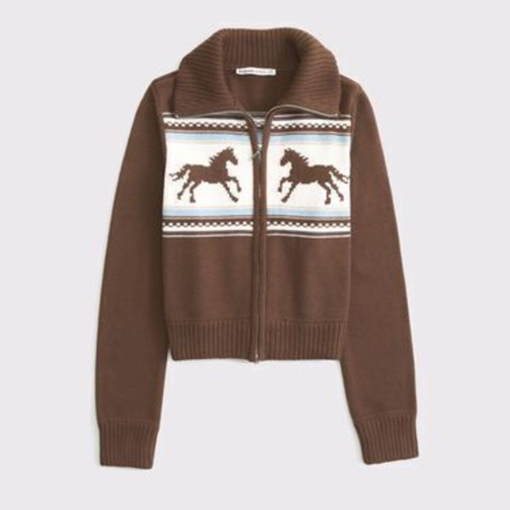 Double Zipper Western Cardigan